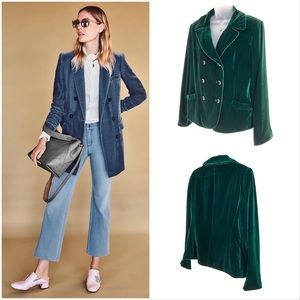 Lafayette 148 Slade Double Breasted Velvet Blazer